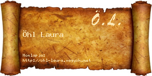 Öhl Laura névjegykártya